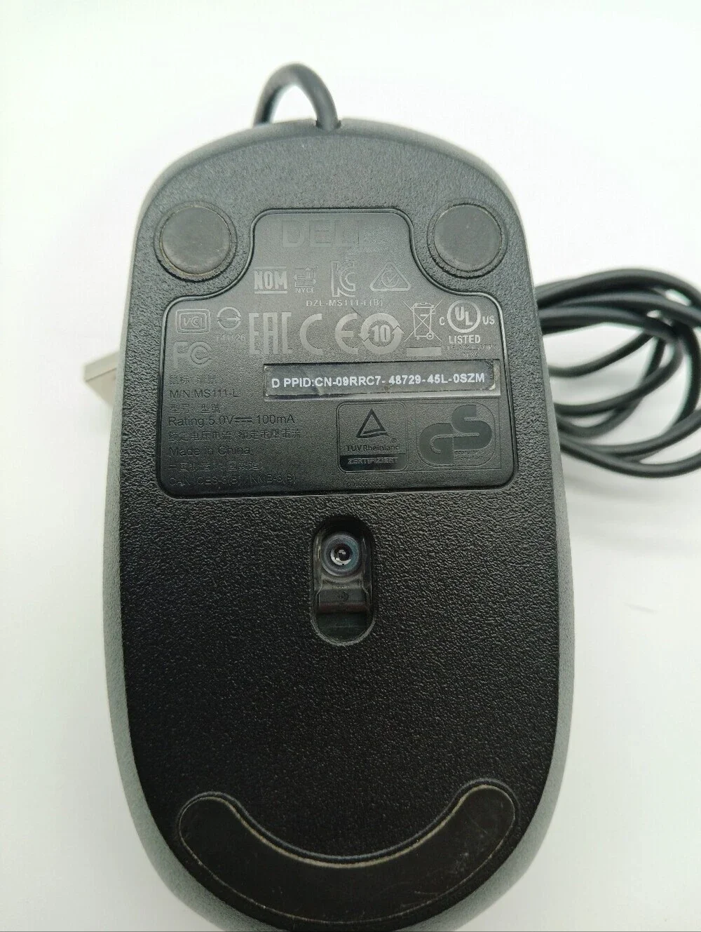 Dell Optical USB Mouse Wired, Black MS111-L